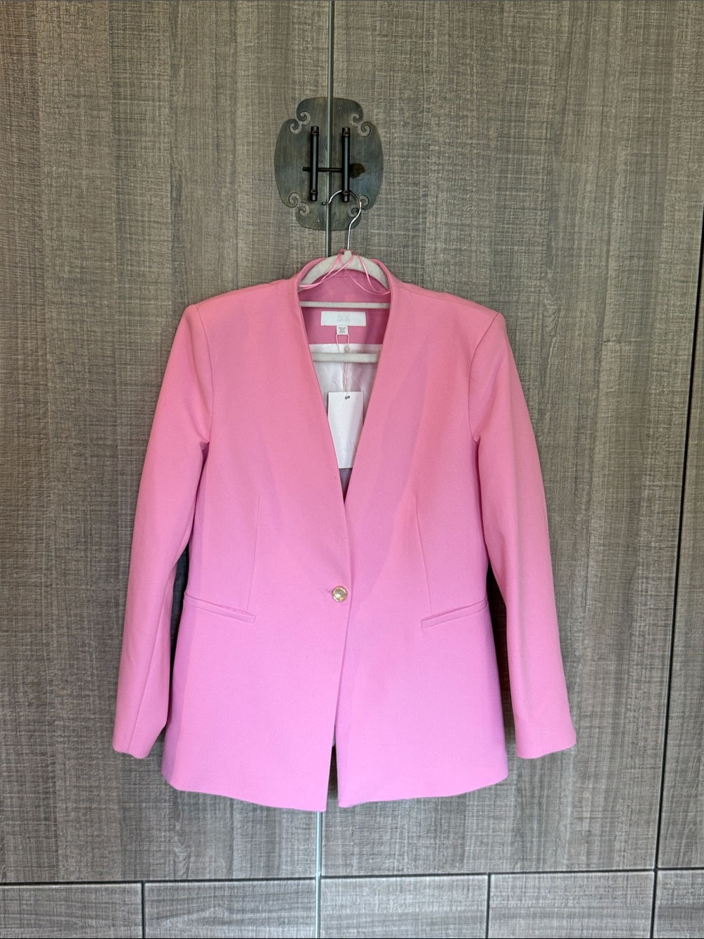 Zara‎ Collarless Fitted Blazer